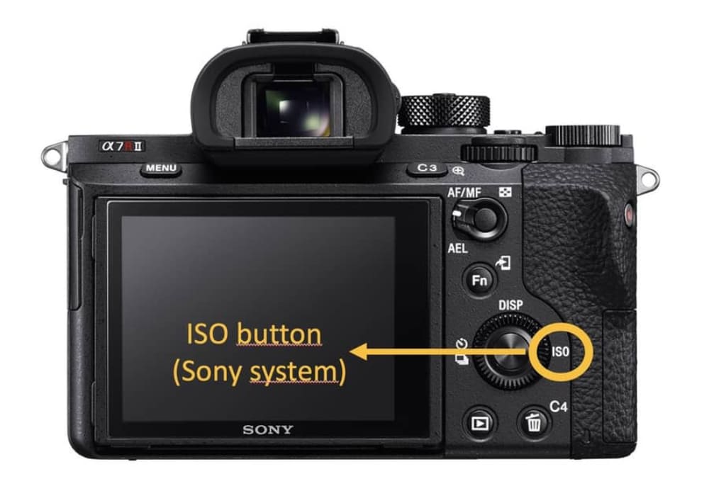 iso button on camera