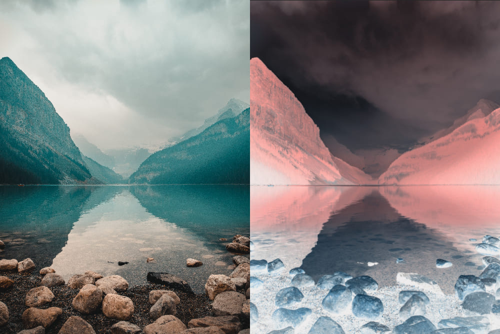 Photoshop Invert Colors Photo Effect