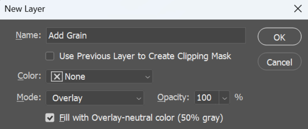 50 gray layer Photoshop