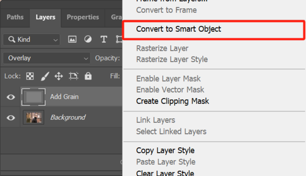 convert to smart object Photoshop