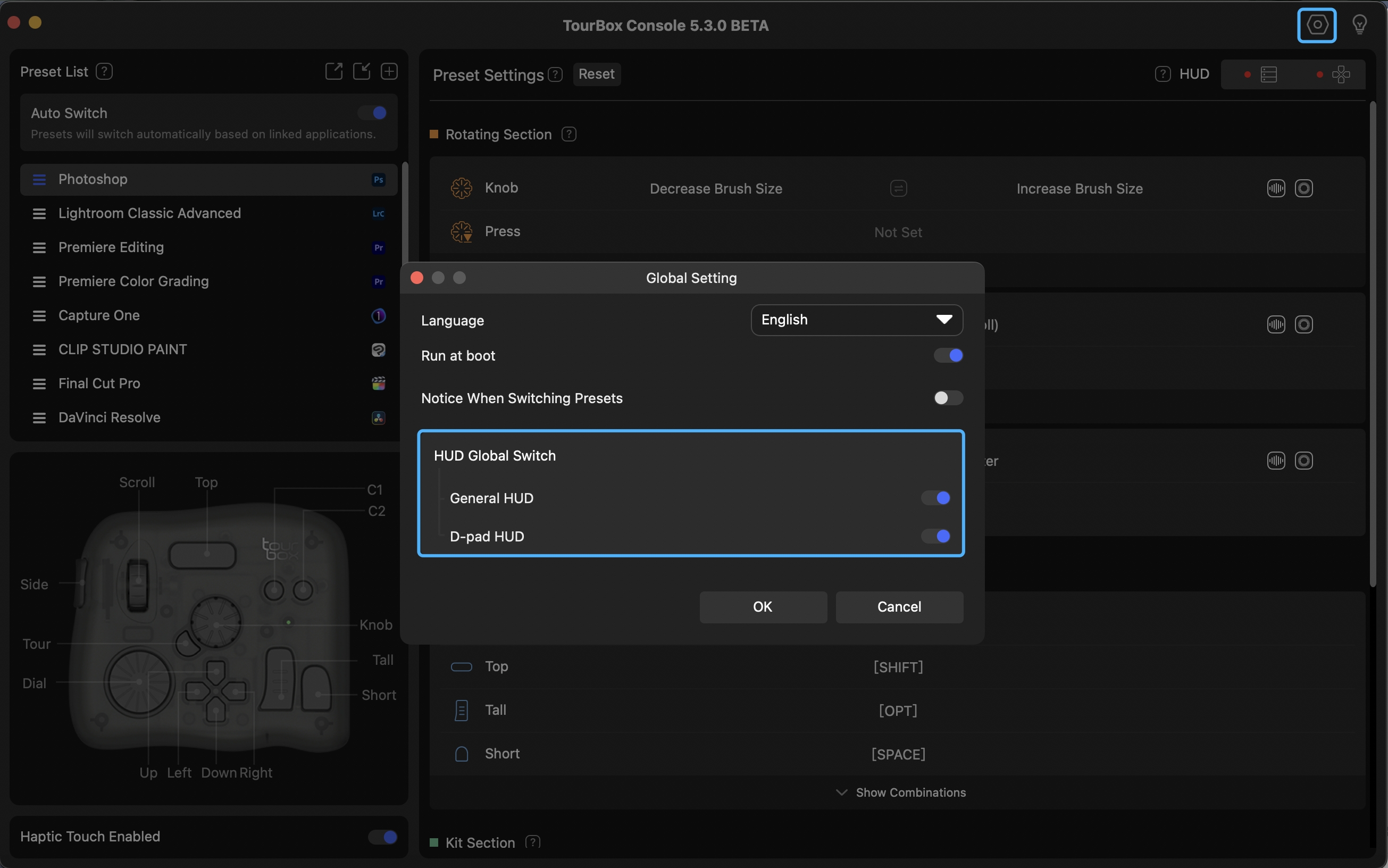 global hud settings