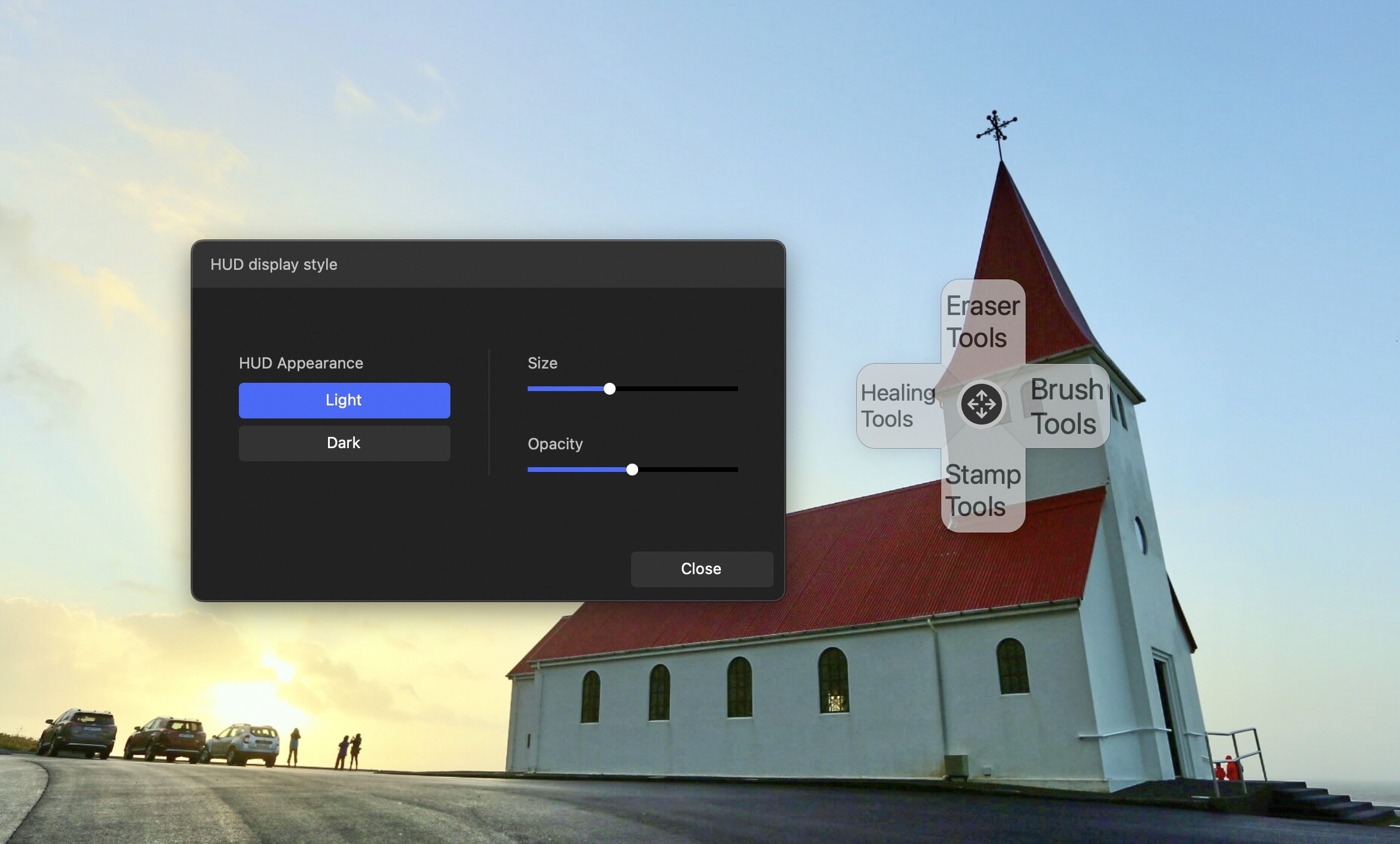 style settings of dpad hud in TourBox