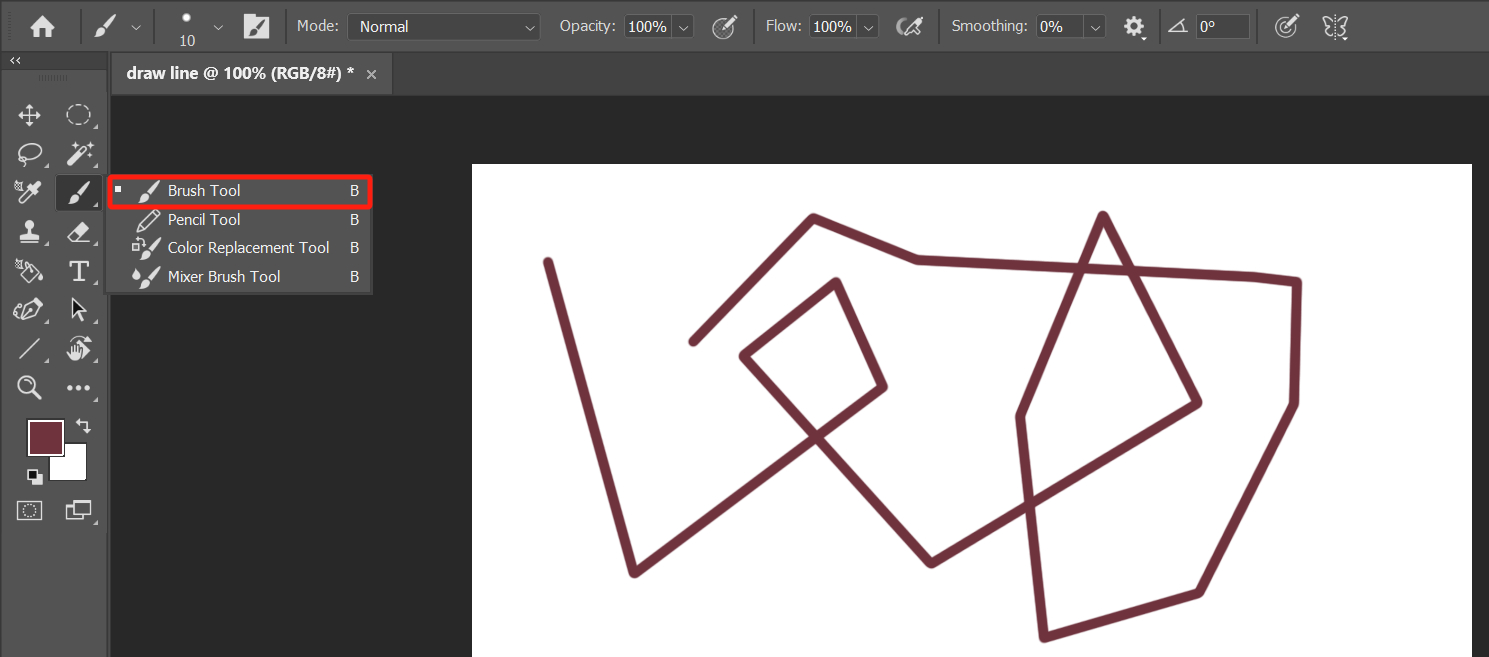 How to draw smooth lines in Photoshop