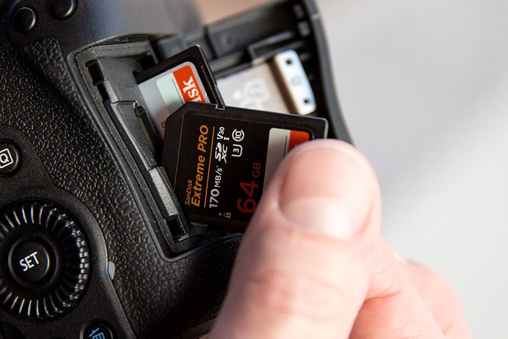 memory card in camera